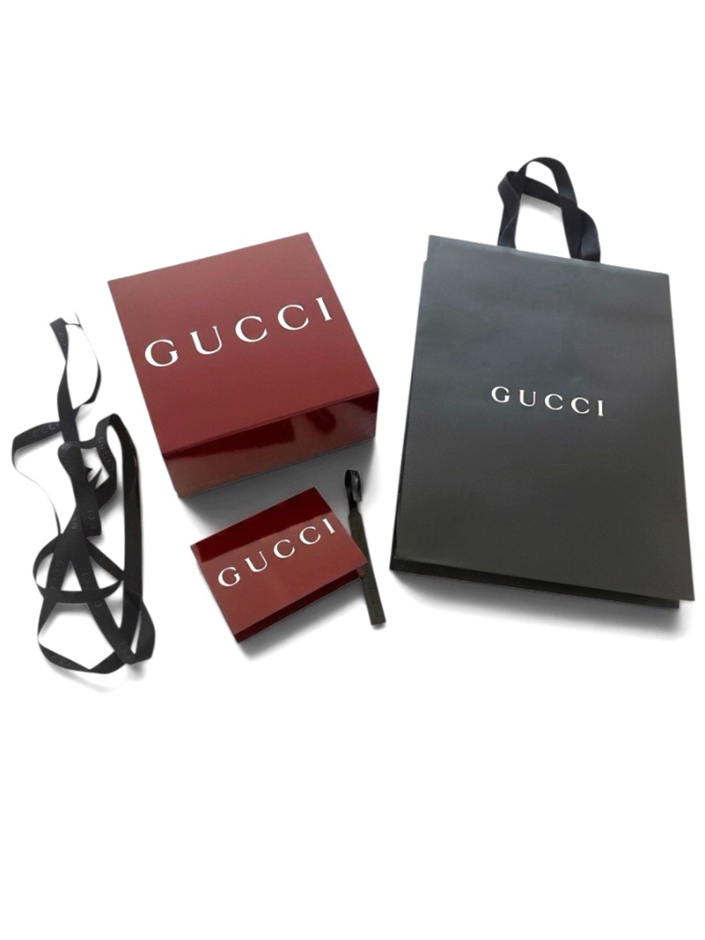 Gucci Empty Belt Box Set Shopping Bag Ribbon Receipt Holder April 2026 Packaging